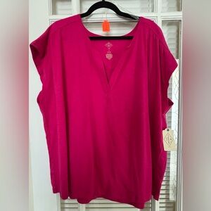 Women's Pink Top-Size 3x